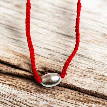 Parad Gutika Locket - Natural Mercury Beads for Spiritual Strength & Purification with Lab Certificate - Malawala