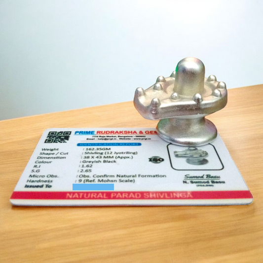 Parad Shivling – Original Mercury Shivling | 1" to 1.7" (63gm to 285gm) | Lab Certified for Puja & Energy Balance – Malawala