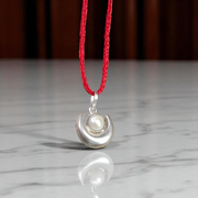 Pearl Moon Pendant | Locket of Moti Chandra Gemstone in Silver | Lab Certified | Top Grade Quality