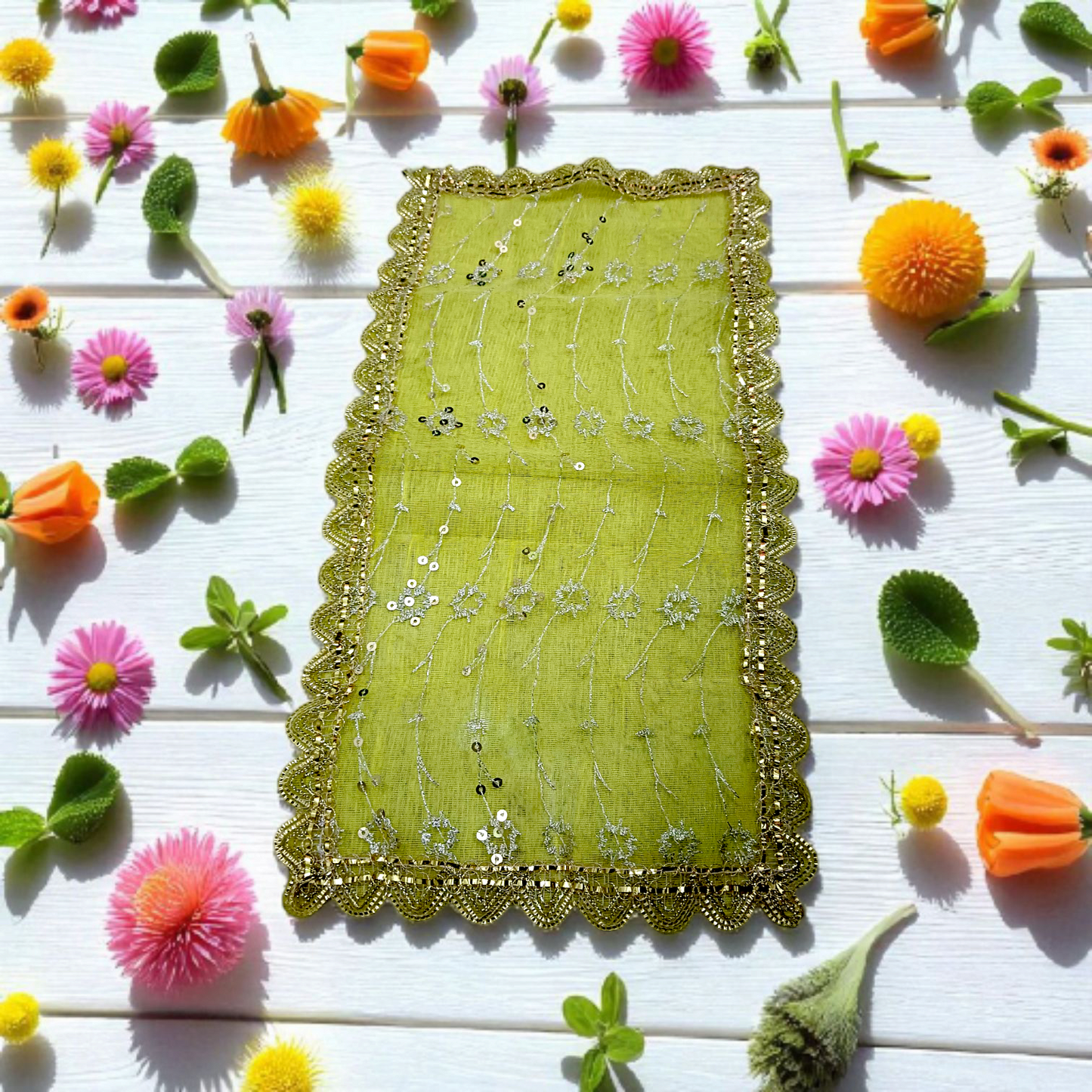 Peeli Chuniri 17X8 | Yellow Chunni for Mata Baglamukhi – Malawala