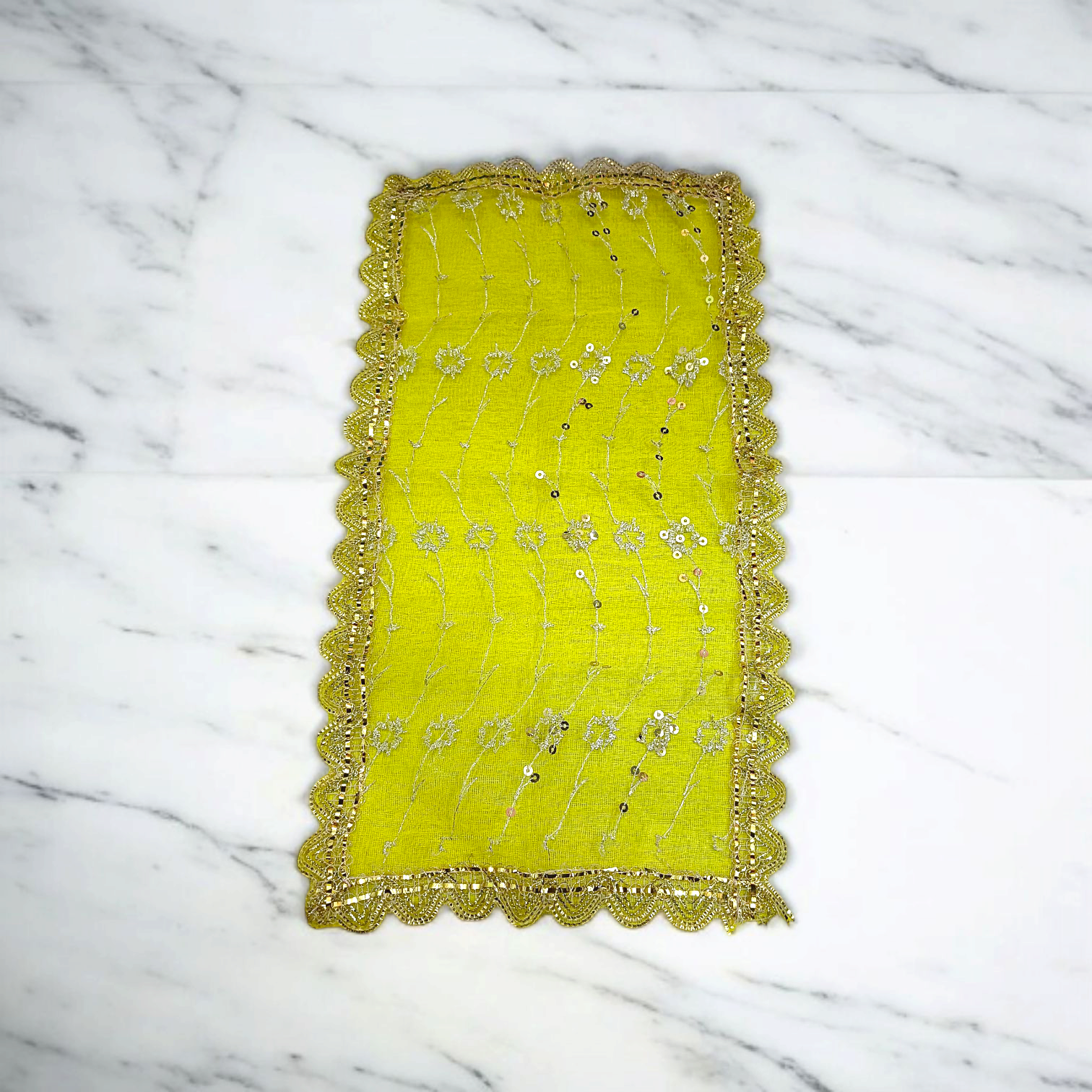 Peeli Chuniri 17X8 | Yellow Chunni for Mata Baglamukhi – Malawala