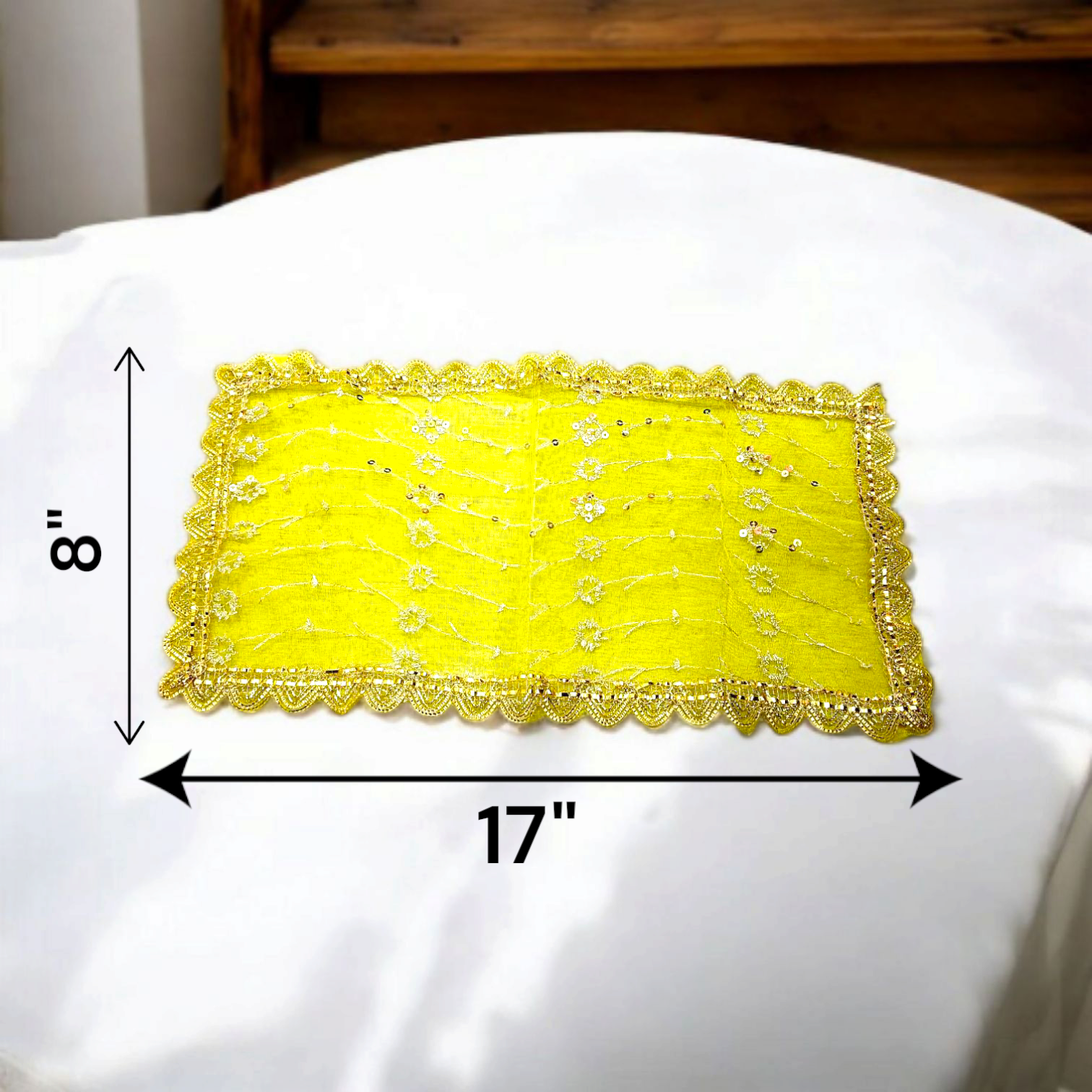 Peeli Chuniri 17X8 | Yellow Chunni for Mata Baglamukhi – Malawala