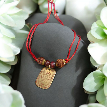 Sidh Durga Kawach Pendant - Maa Durga Beesa Yantra for Protection & Blessings - Malawala