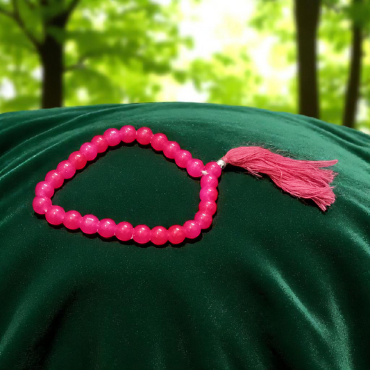Pink Agate Mala 8MM 27+1 Beads Lab Certified | Malawala