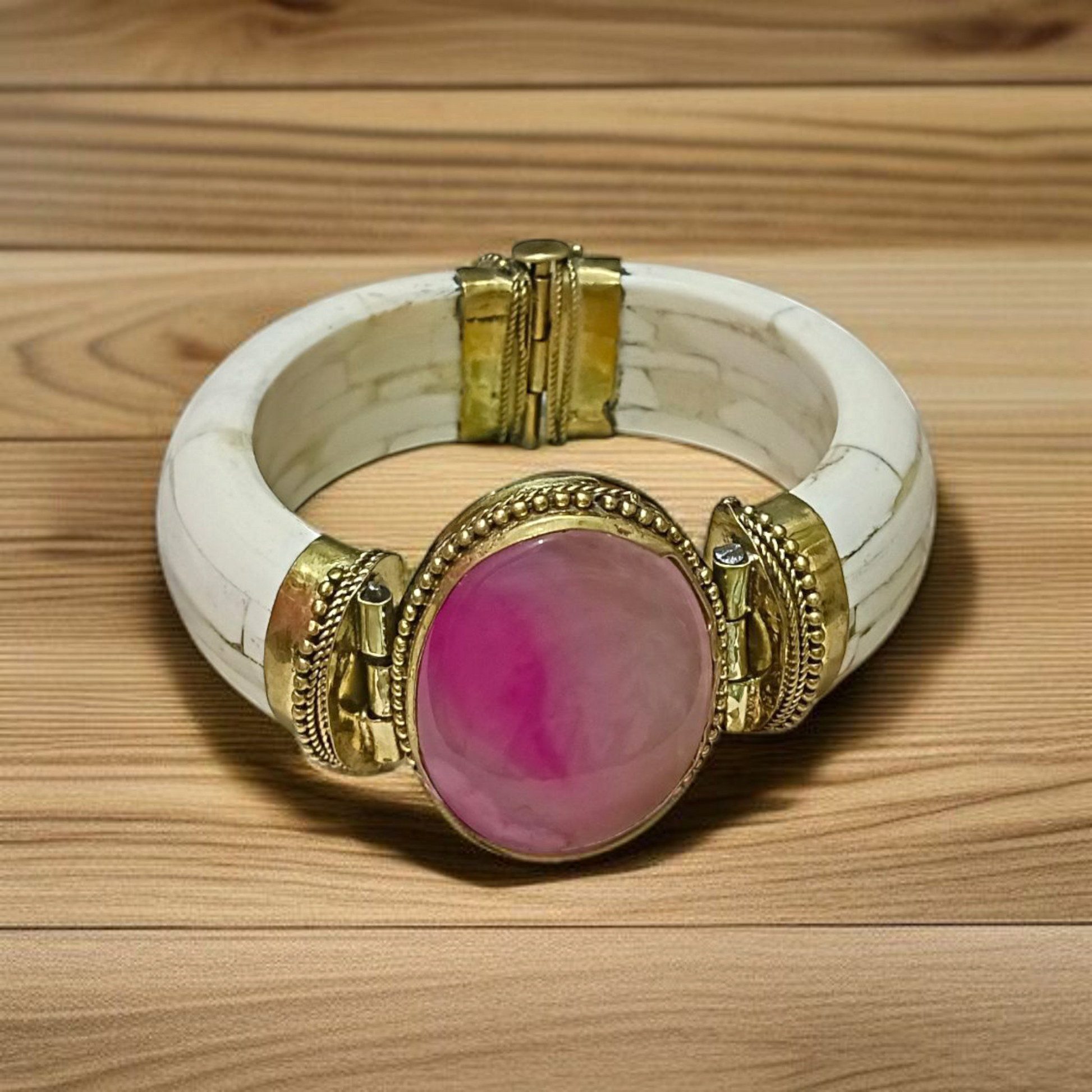 Pink Agate (Pink Hakik) Bracelet with 8mm polished round beads on a stretchable thread, lab certified and handcrafted