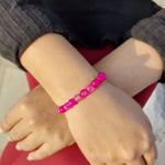 Pink Hakik Bracelet - Natural Pink Agate for Calmness & Emotional Healing with Lab Certificate - Malawala