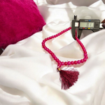Pink Hakik Mala - Natural Pink Agate for Calmness & Emotional Healing with Lab Certificate - Malawala