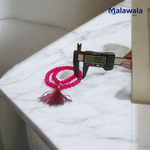Pink Hakik Mala - Natural Pink Agate for Calmness & Emotional Healing with Lab Certificate - Malawala
