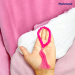 Pink Hakik Mala - Natural Pink Agate for Calmness & Emotional Healing with Lab Certificate - Malawala