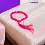 Pink Hakik Mala - Natural Pink Agate for Calmness & Emotional Healing with Lab Certificate - Malawala