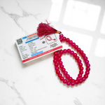 Pink Hakik Mala - Natural Pink Agate for Calmness & Emotional Healing with Lab Certificate - Malawala