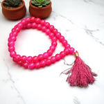 Pink Hakik Mala - Natural Pink Agate for Calmness & Emotional Healing with Lab Certificate - Malawala