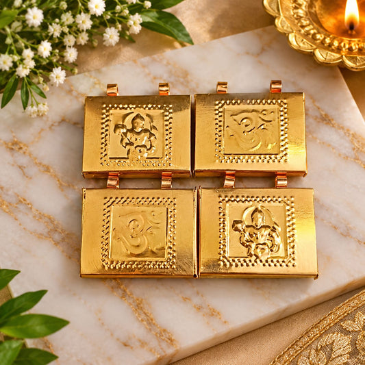 Premium copper Hanuman Ji and Om Taweez pendant set of 6 for daily spiritual wear and religious gifting