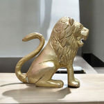 Pure Brass Lion Idol for Table & Temple | Malawala