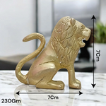 Pure Brass Lion Idol for Table & Temple | Malawala
