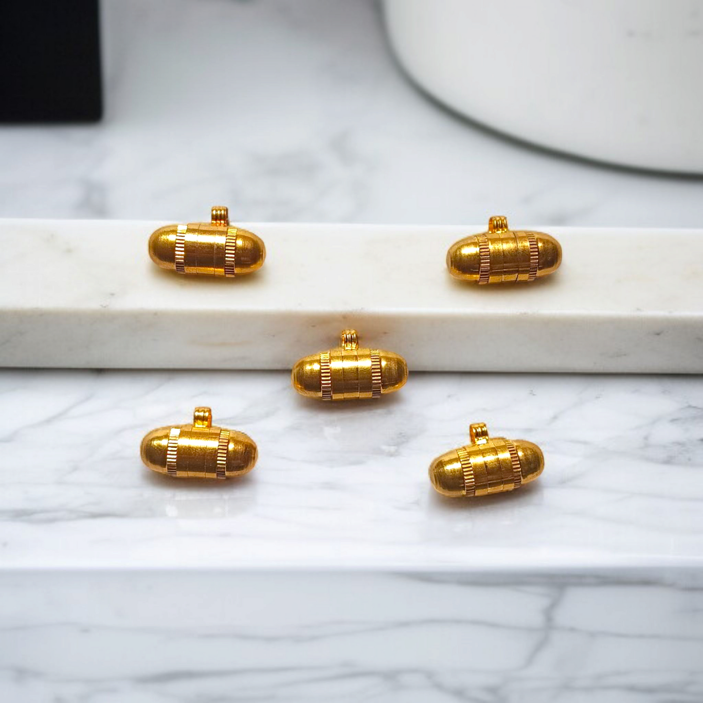 Pure Copper And Golden Metal Stylish Taweez | Spiritual Amulet With Free Bhojpatra Sheet For Taweez | Spiritual Taweez Set Of 5