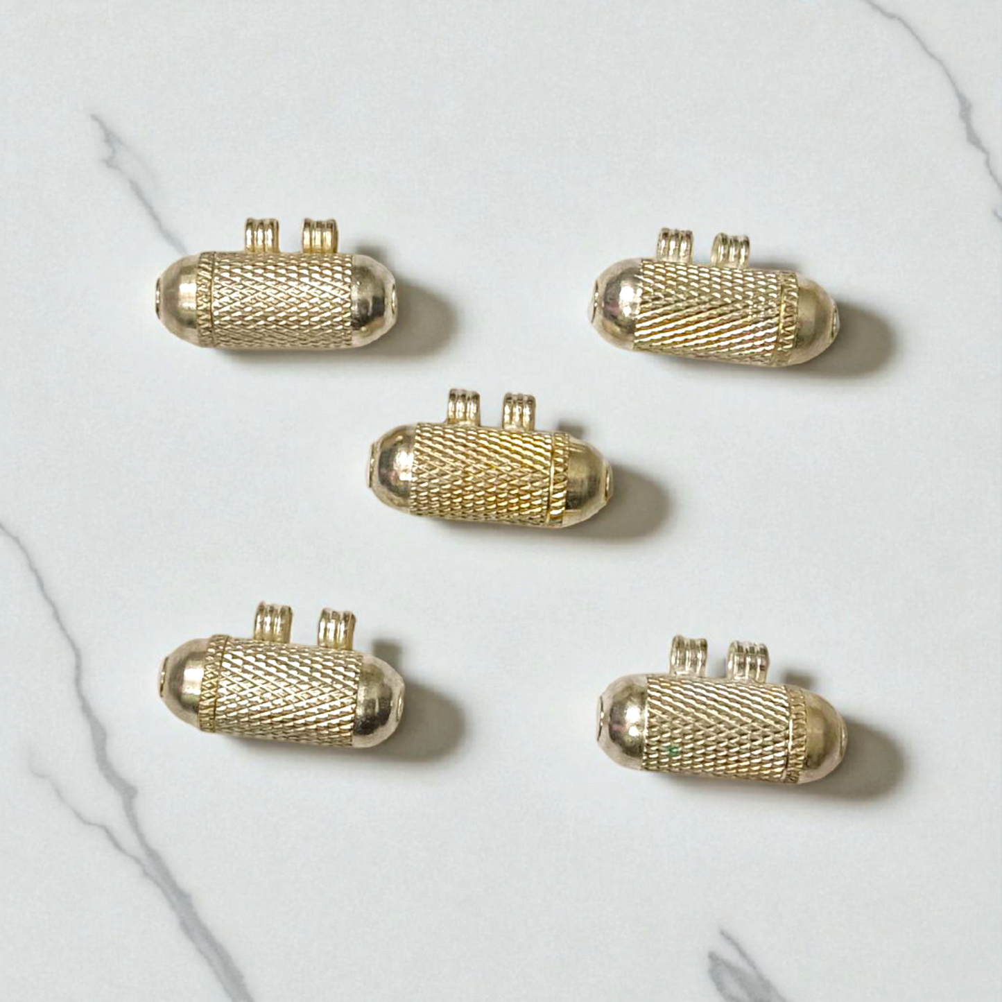 Pure Silver Metal Stylish Taweez | Spiritual Amulet With Free Bhojpatra Sheet Taweez | Spiritual Taweez Set of 5