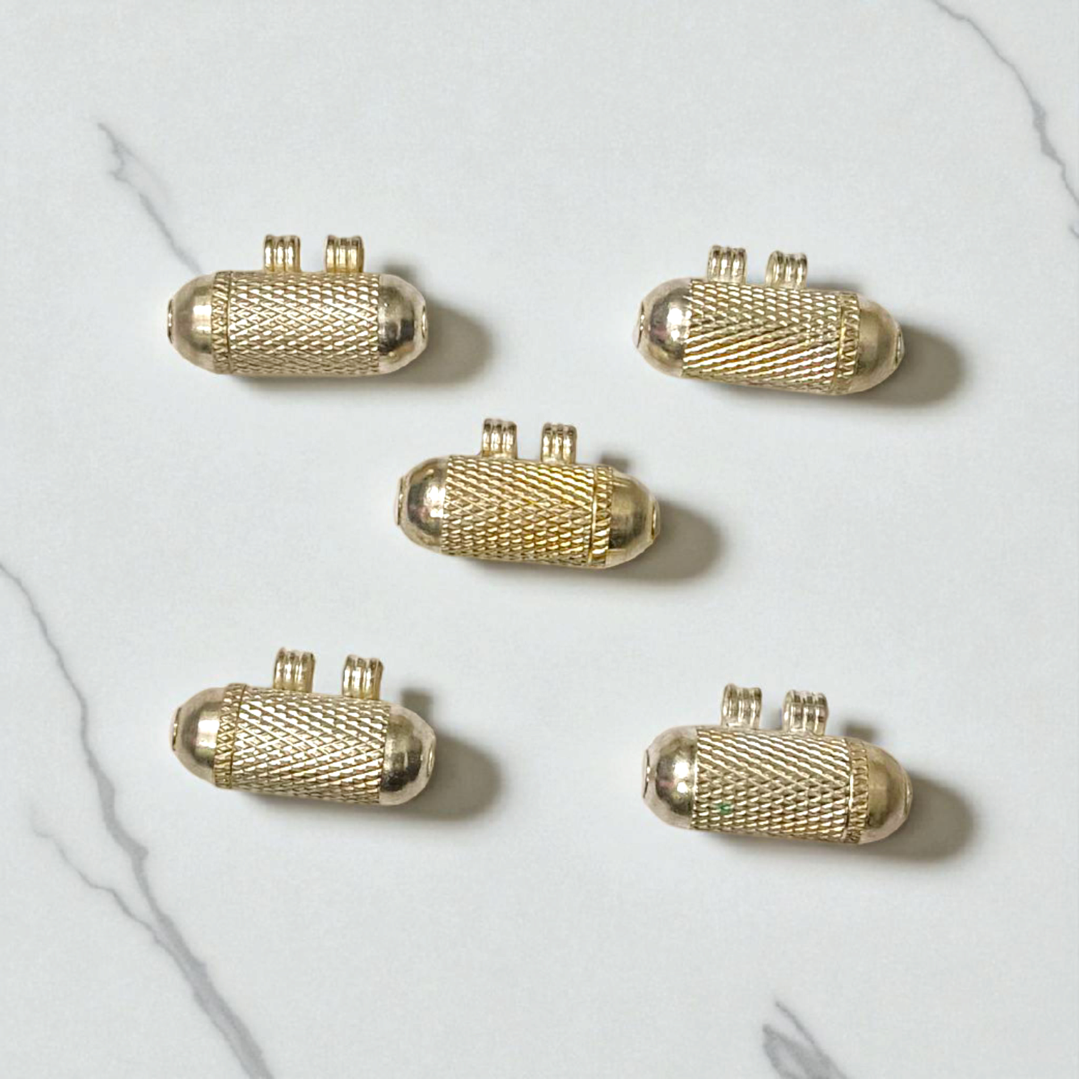 Pure Silver Metal Stylish Taweez | Spiritual Amulet With Free Bhojpatra Sheet Taweez | Spiritual Taweez Set of 5