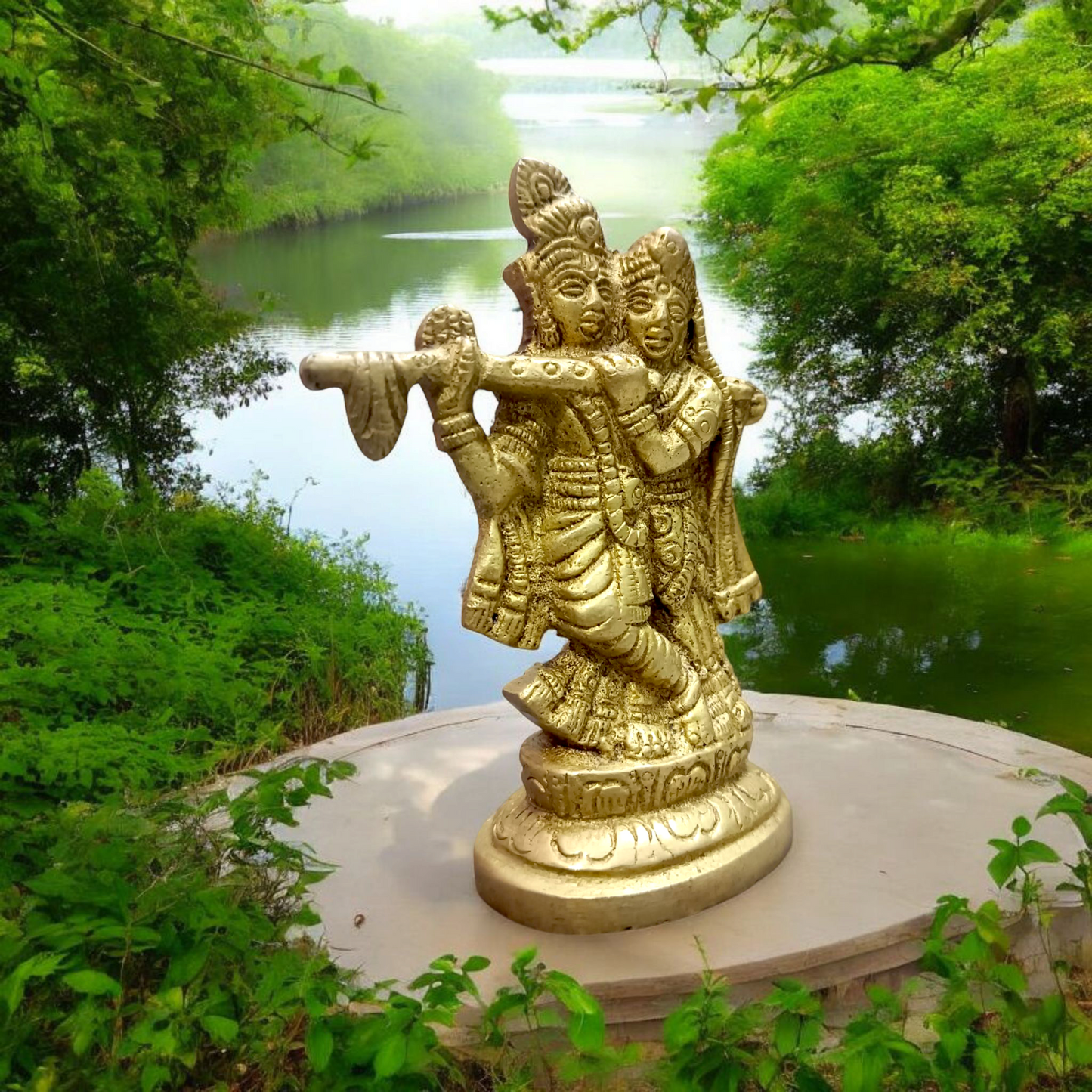 Radha Krishna Brass Idol | Radha Krishna Murti | Malawala