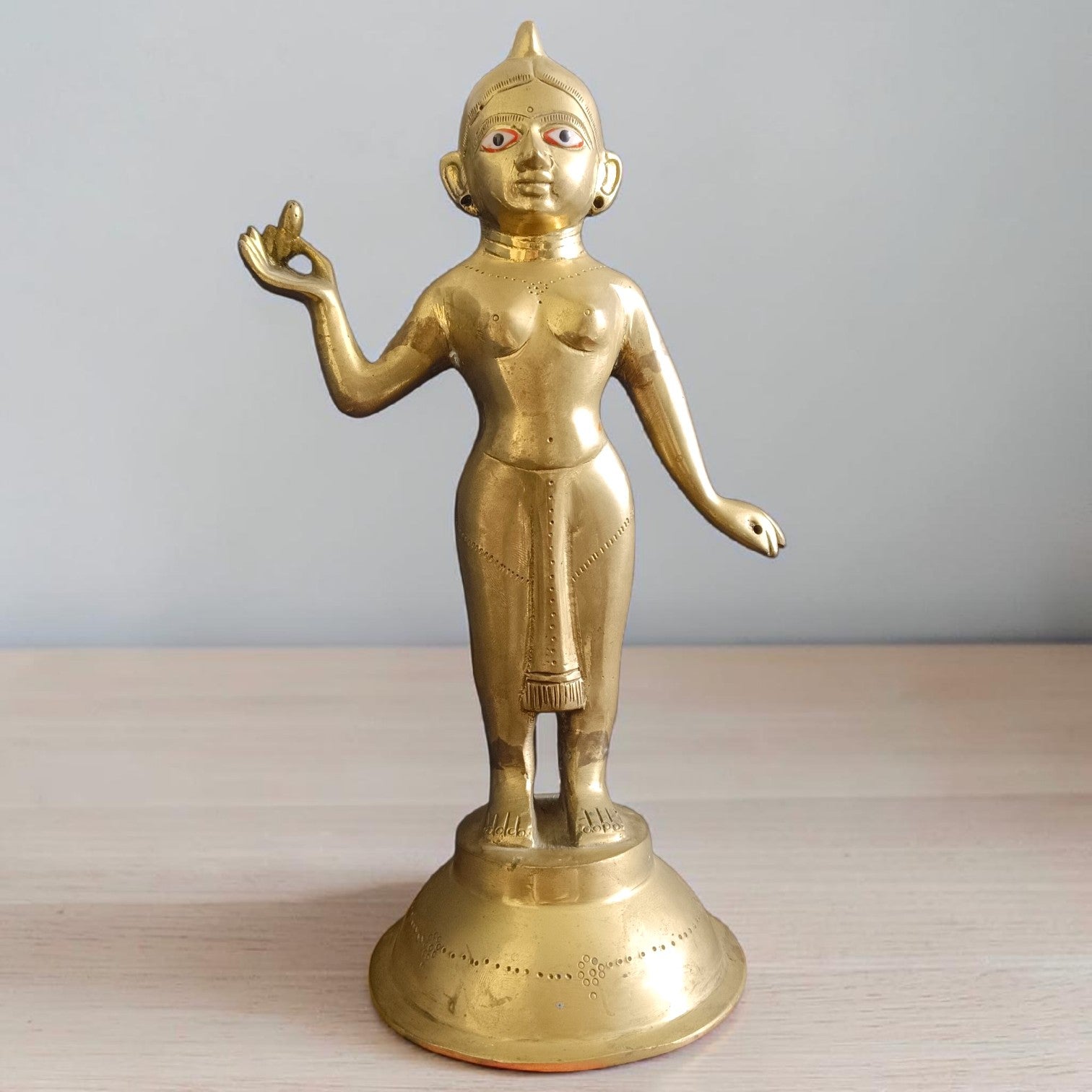 Radha Rani Brass Idol 2270GM Pure Brass Murti for Home Temple Puja Spiritual Decor Divine Hindu Goddess Statue