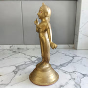 Radha Rani Brass Idol 2270GM Pure Brass Murti for Home Temple Puja Spiritual Decor Divine Hindu Goddess Statue