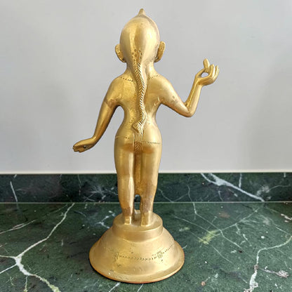 Radha Rani Brass Idol 2270GM Pure Brass Murti for Home Temple Puja Spiritual Decor Divine Hindu Goddess Statue
