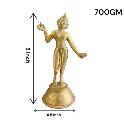 Radha Rani Brass Idol 700GM Pure Brass Murti for Puja Home Temple Spiritual Worship Divine Blessings