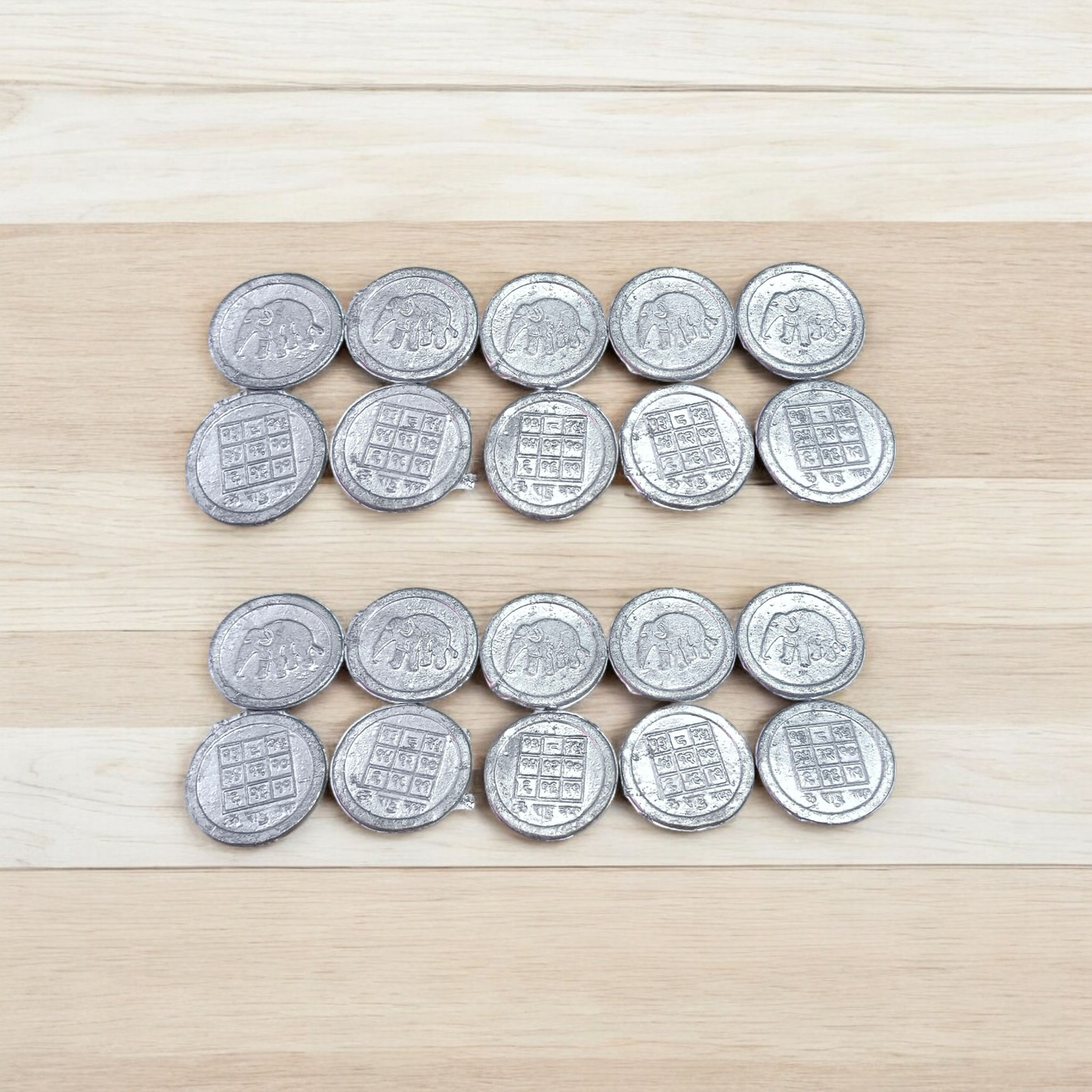 Rahu Yantra Coin – Ranga Rahu Yantra Sikka for Lal Kitab Remedies & Rahu Dosh Nivaran – Malawala