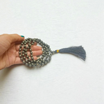 Raw Pyrite Mala 5-6MM - Natural Pyrite for Abundance & Protection with Lab Certificate - Malawala