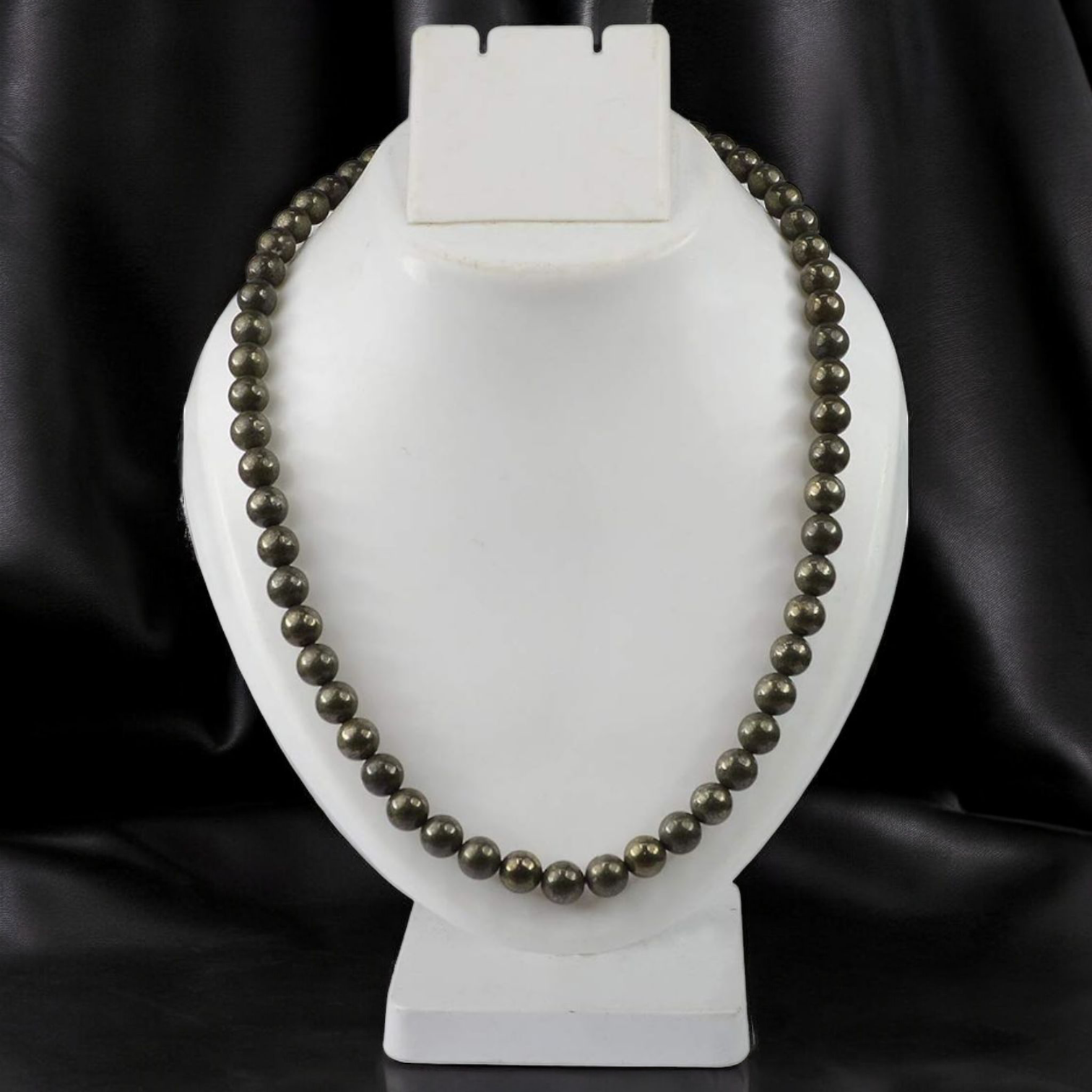 Raw Pyrite Mala 8MM 108+1 Beads Unpolished Beads | Malawala