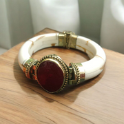 Red Carnelian Bracelet – Red Hakik Antique Bracelet Lab Certified - Malawala