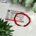 Red Gunja Bracelet - Natural Lal Gunja for Mars Energy & Protection with Lab Certificate - Malawala
