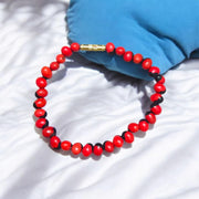 Red Gunja Bracelet - Natural Lal Gunja for Mars Energy & Protection with Lab Certificate - Malawala