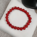 Red Hakik Bracelet - Natural Red Agate for Strength & Courage with Lab Certificate - Malawala