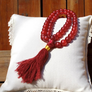 Red Hakik Mala 8MM - Natural Red Agate for Strength & Courage with Lab Certificate - Malawala