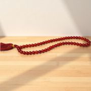 Red Hakik Mala 8MM - Natural Red Agate for Strength & Courage with Lab Certificate - Malawala