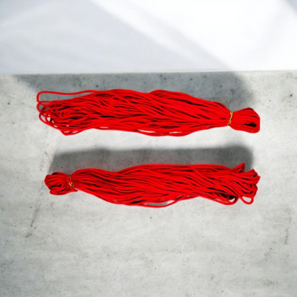 Red cotton Lal Dhaga thread rolls (25 meters each) – Pack of 2, used for spiritual protection rituals
