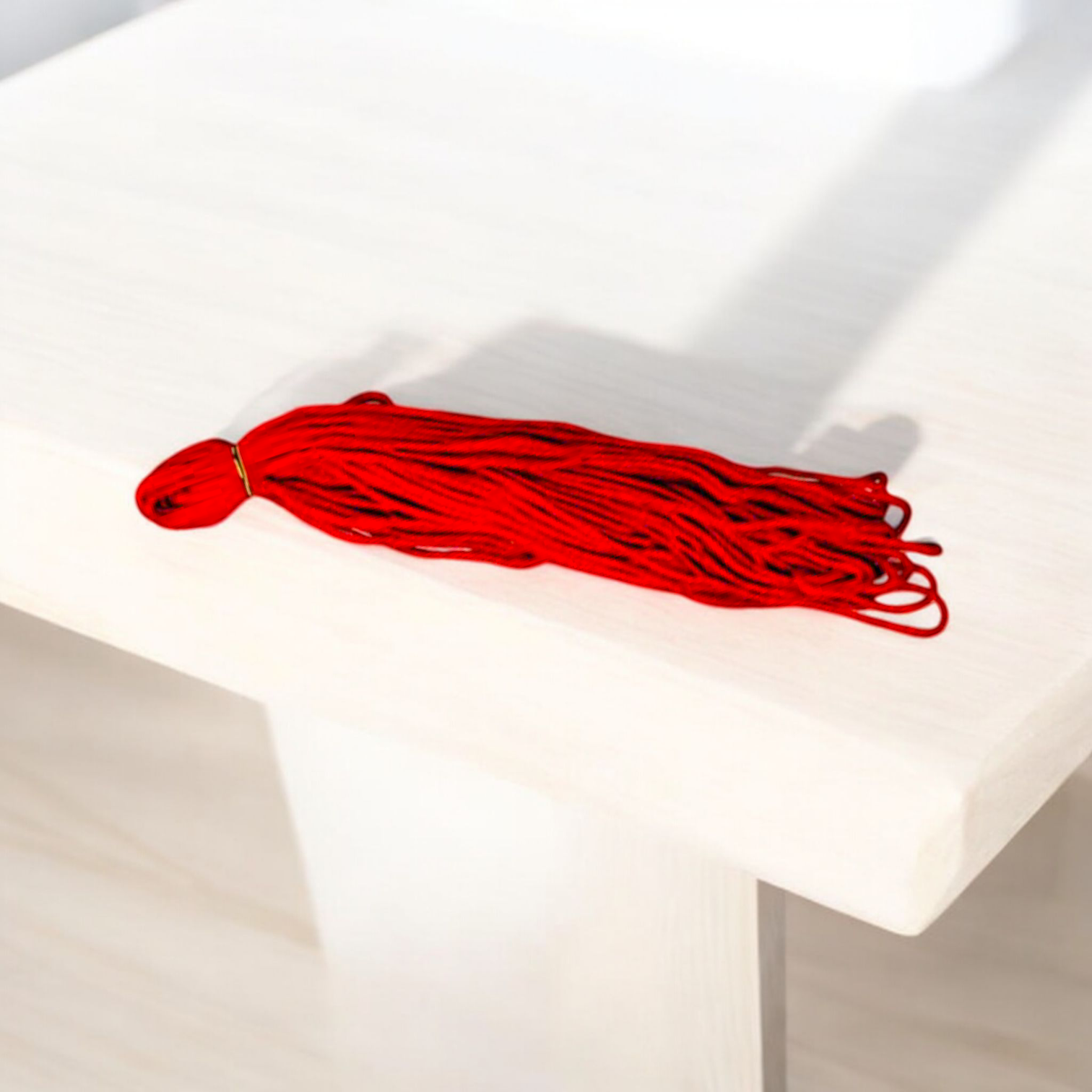Red cotton Lal Dhaga thread rolls (25 meters each) – Pack of 2, used for spiritual protection rituals