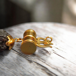 Rudraksha Locket with Brass Damru Trishul - Natural Rudraksha with Brass Trishul & Damru for Spiritual Protection & Blessings - Malawala