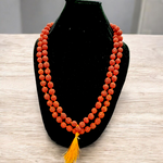 Rudraksha Mala 10MM - Natural 5 Mukhi Rudraksha for Enlightenment & Protection with Lab Certificate - Malawala