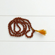 Rudraksha Mala 6MM - Natural 5 Mukhi Rudraksha for Spiritual Growth & Peace with Lab Certificate - Malawala