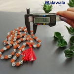 Rudraksha Sphatik Mala - Natural 5 Mukhi Rudraksha & Sphatik for Spiritual Balance & Healing with Lab Certificate - Malawala