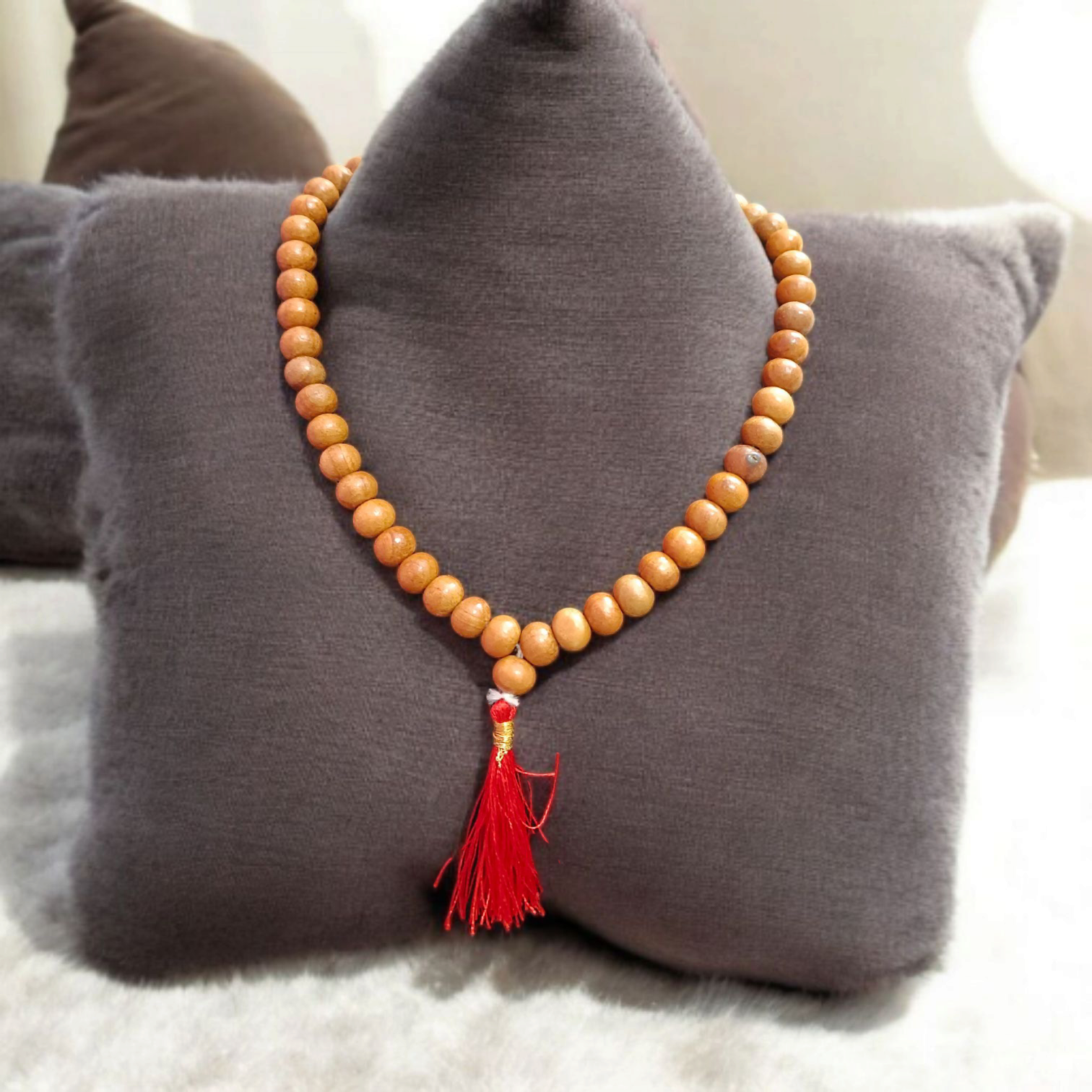 Safed Chandan Mala - Natural White Sandalwood for Peace & Meditation with Lab Certificate - Malawala
