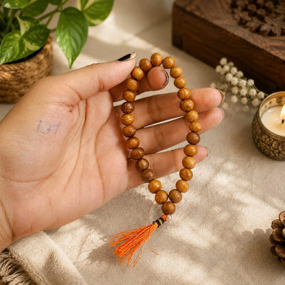 Safed Chandan (White Sandalwood) Jaap Mala 8MM 27+1 Beads | Malawala