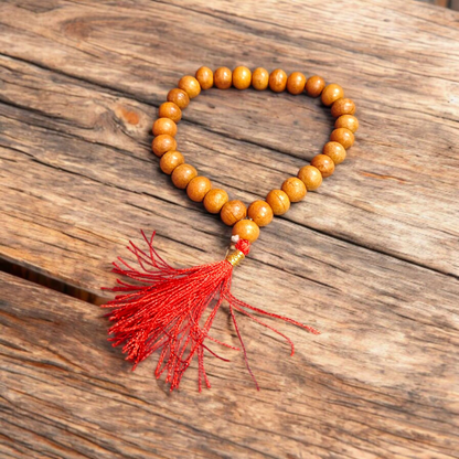 Safed Chandan (White Sandalwood) Jaap Mala 8MM 27+1 Beads | Malawala