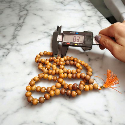 Safed Chandan (White Sandalwood) Mala 108+1 Beads 8MM | Malawala