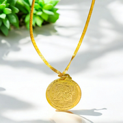 Sai Yantra in Brass Pendant - Shirdi Sai Baba Locket with Chain for Blessings & Protection - Malawala