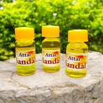 Sandal Attar Set of 4 – 2ML | Natural Chandan Itra for Calmness, Spiritual Use & Refreshing Fragrance – Malawala