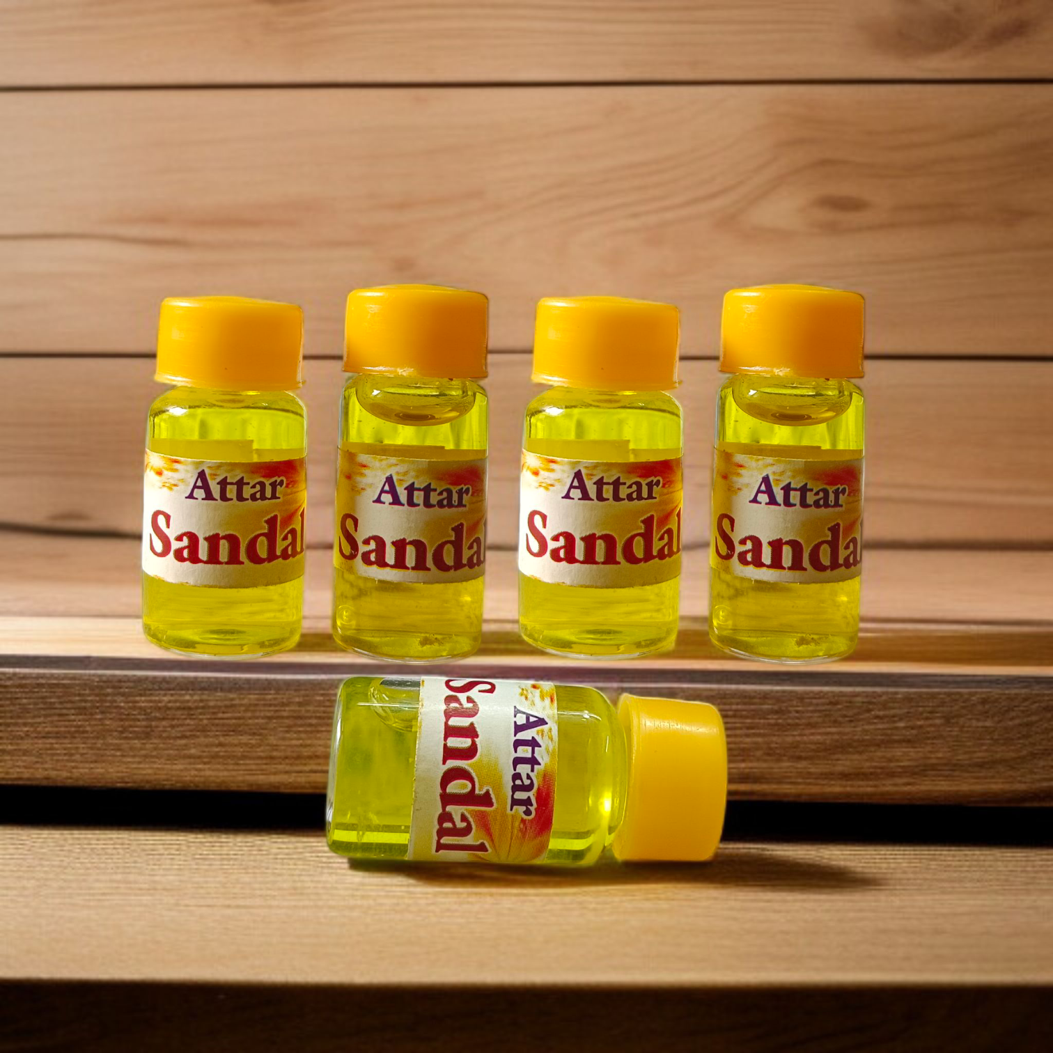 Sandal Attar Set of 4 – 2ML | Natural Chandan Itra for Calmness, Spiritual Use & Refreshing Fragrance – Malawala