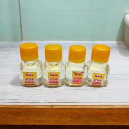 Sandal Attar Set of 4 – 2ML | Premium Perfume by Veena for a Warm, Earthy Fragrance – Malawala